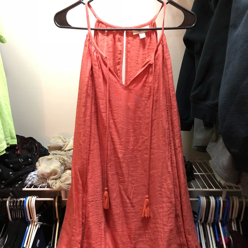 Medium Salmon Layered Dress